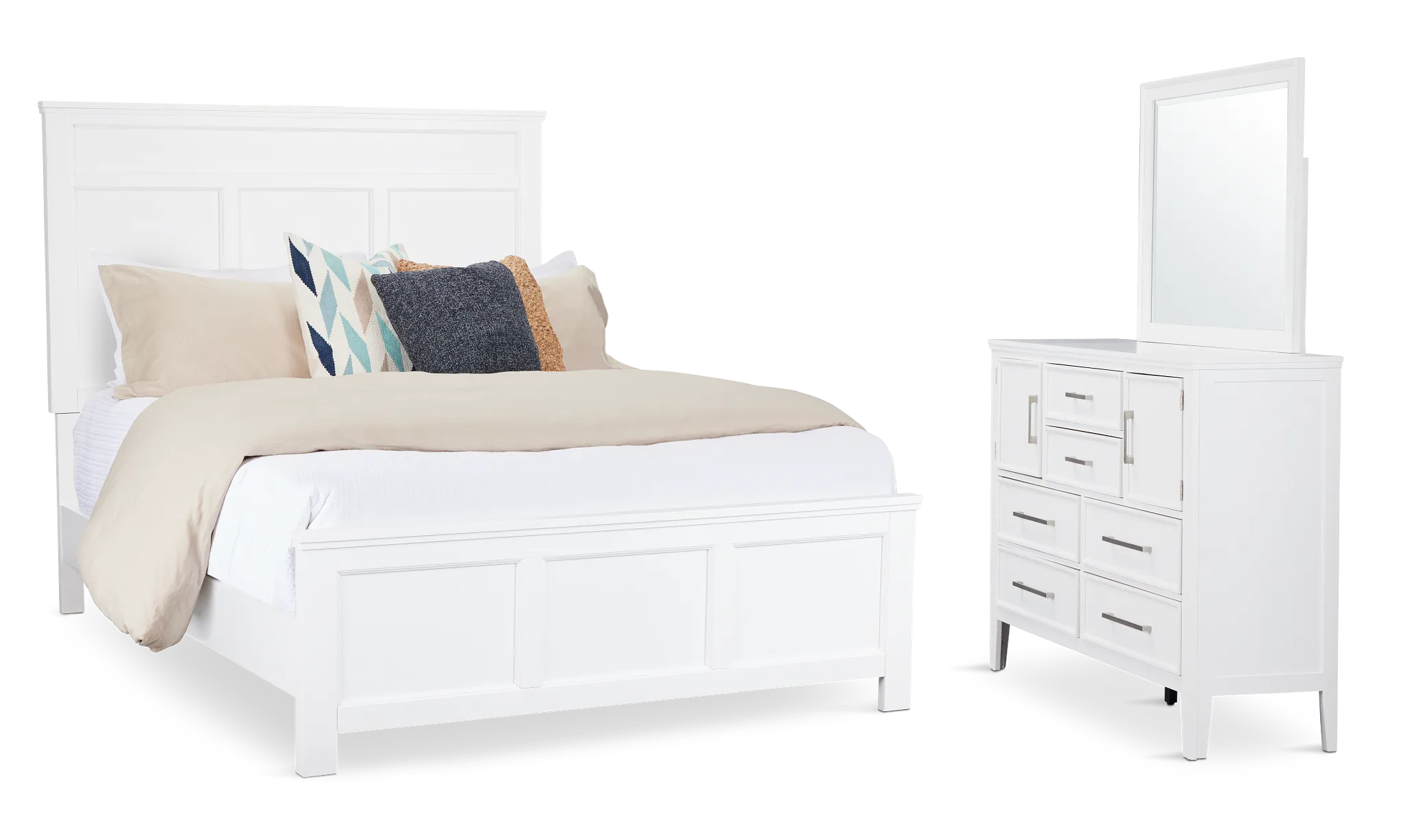Seabrook White Large Panel Bedroom