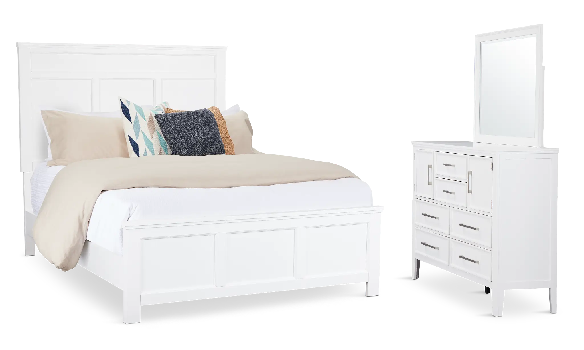Seabrook White Large Panel Bedroom Seabrook White Large Panel Bedroom