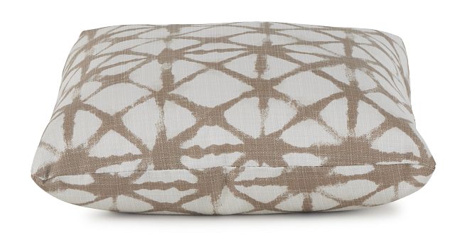 Shibori Light Gray 18" Indoor/outdoor Square Accent Pillow