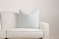 Sutt Light Blue 24" Square Accent Pillow