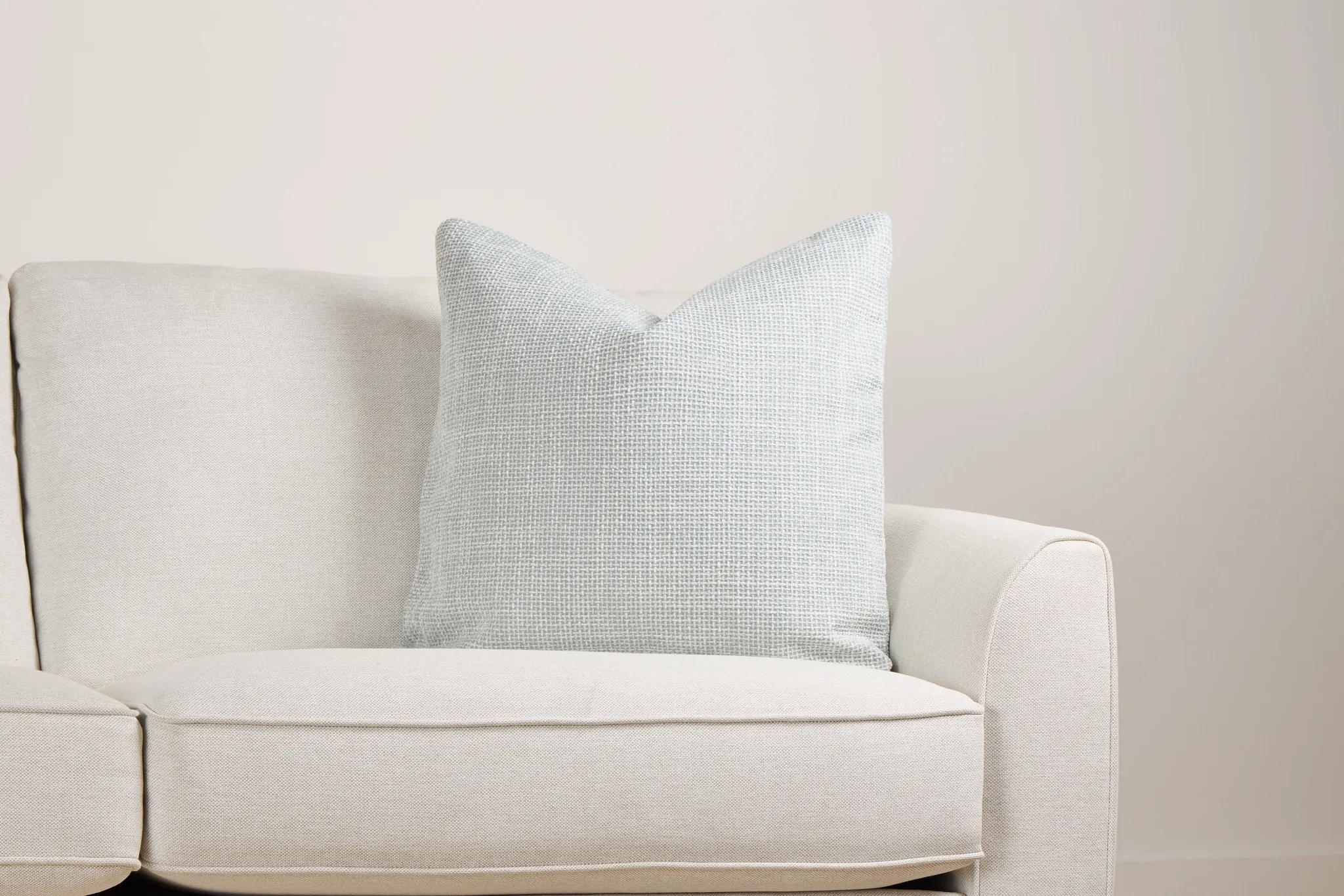 Sutt Light Blue 24" Square Accent Pillow