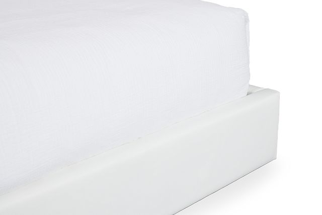 Haven White Uph Platform Bed
