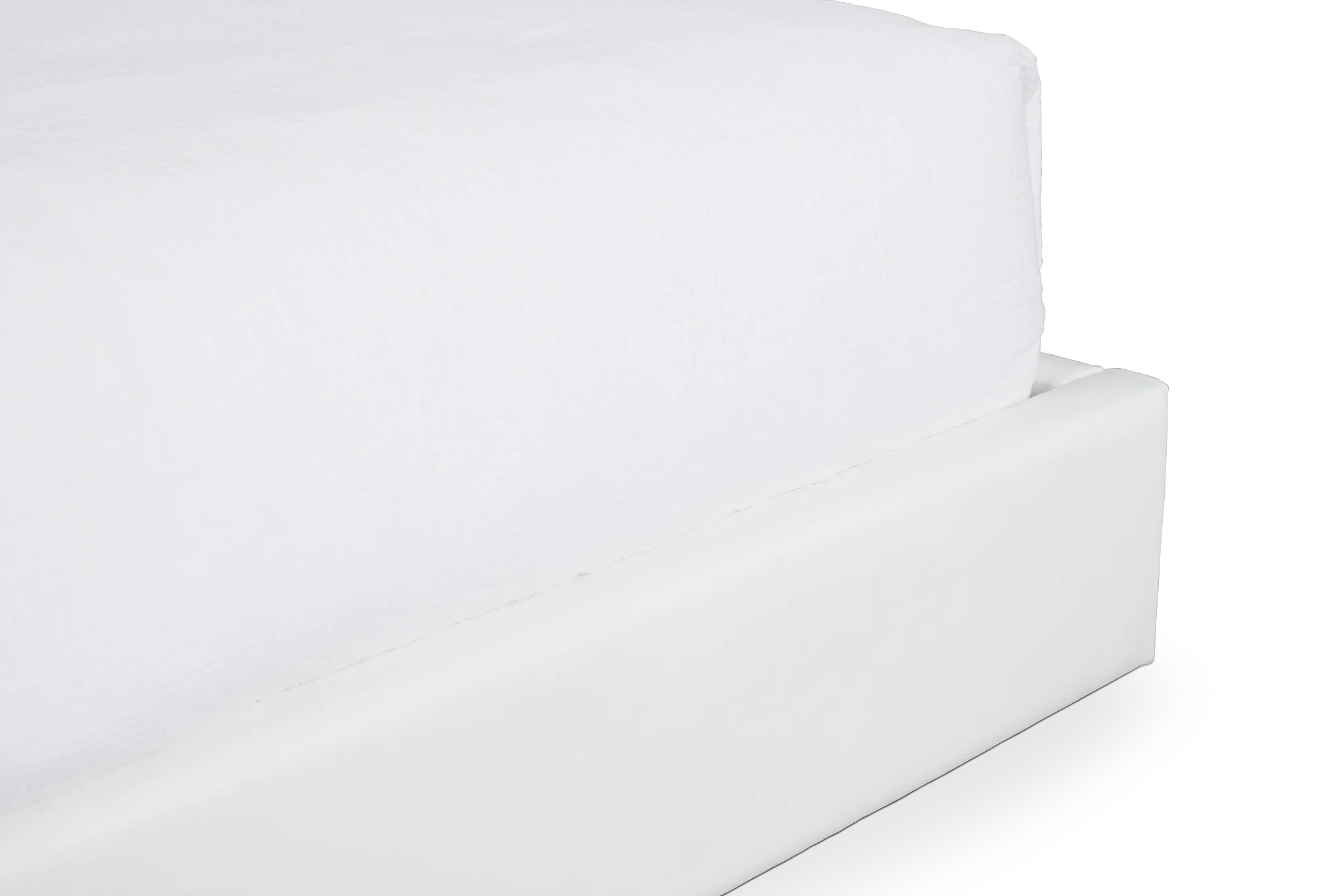 Haven White Uph Platform Bed