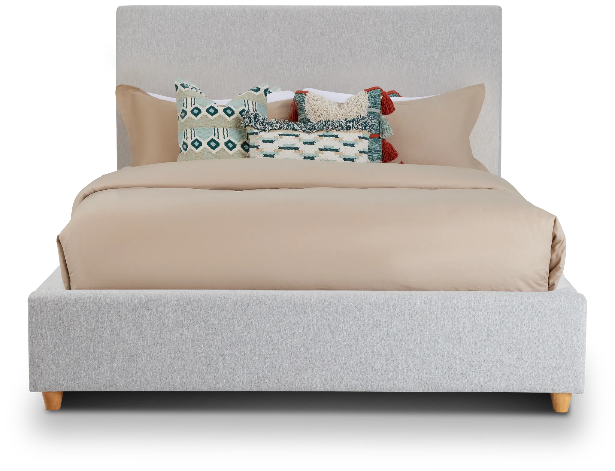 Chelsea Light Gray Uph Platform Bed