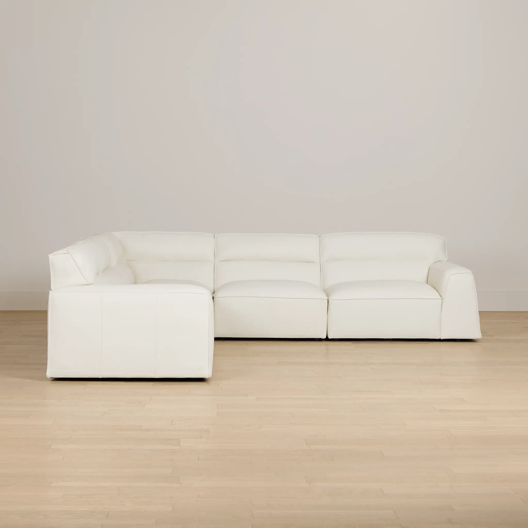 Blanca White Leather 5-piece Modular Sectional Blanca White Leather 5-piece Modular Sectional