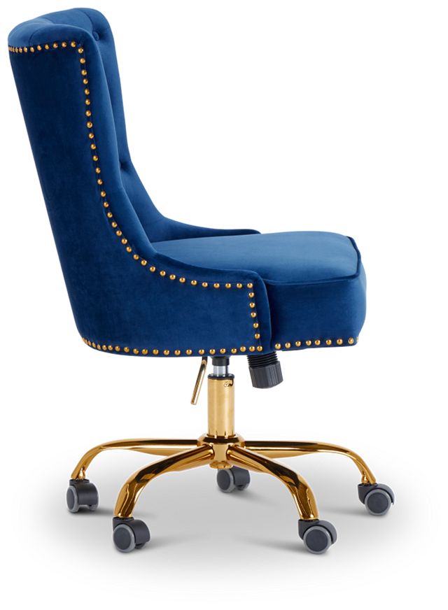 Luca Blue Tufted Desk Chair (3)