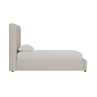 Grayton Peyton Beige 54" Upholstered Platform Bed
