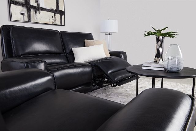 Miles Black Lthr/vinyl Power Reclining Sofa