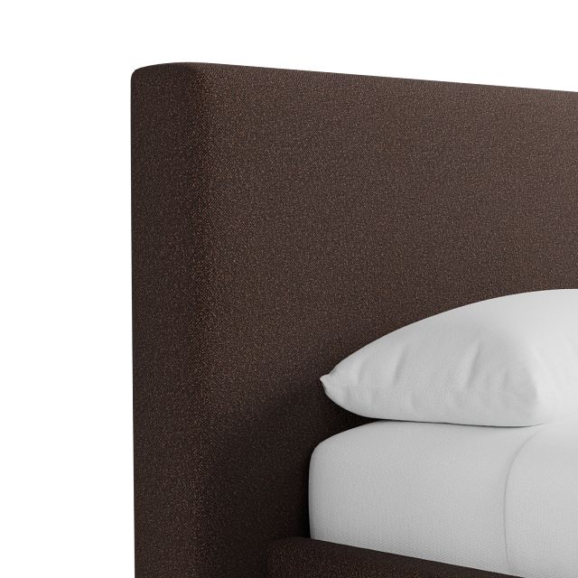 Grayton Elite Dark Brown 44" Upholstered Platform Bed