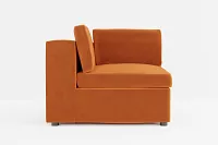 Destin Joya Orange Velvet Corner Chair