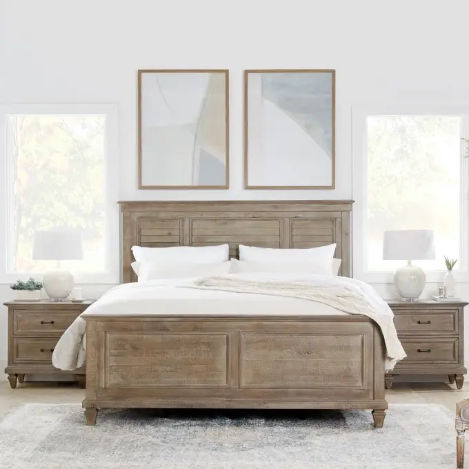 Light Tone Panel Bed