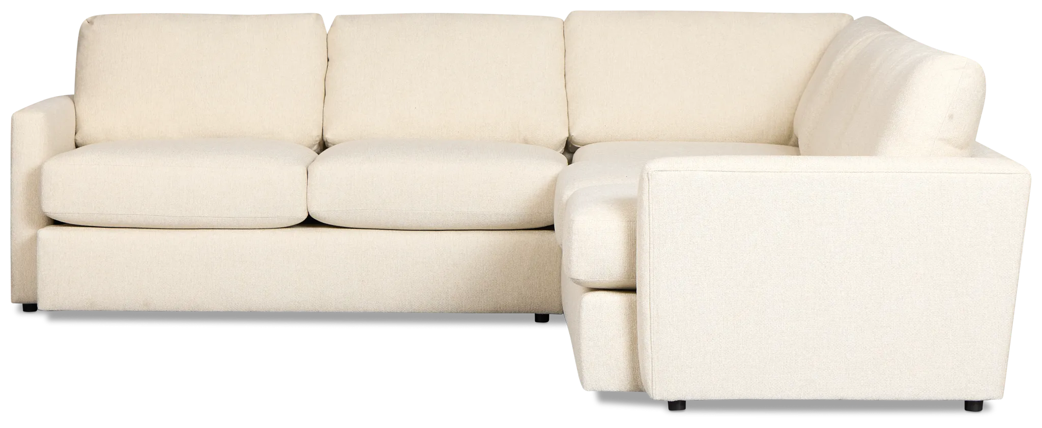 Maxwell Light Beige Fabric Small Two-arm Sectional