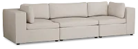 Destin Sutton Beige Fabric 3 Piece Modular Sofa