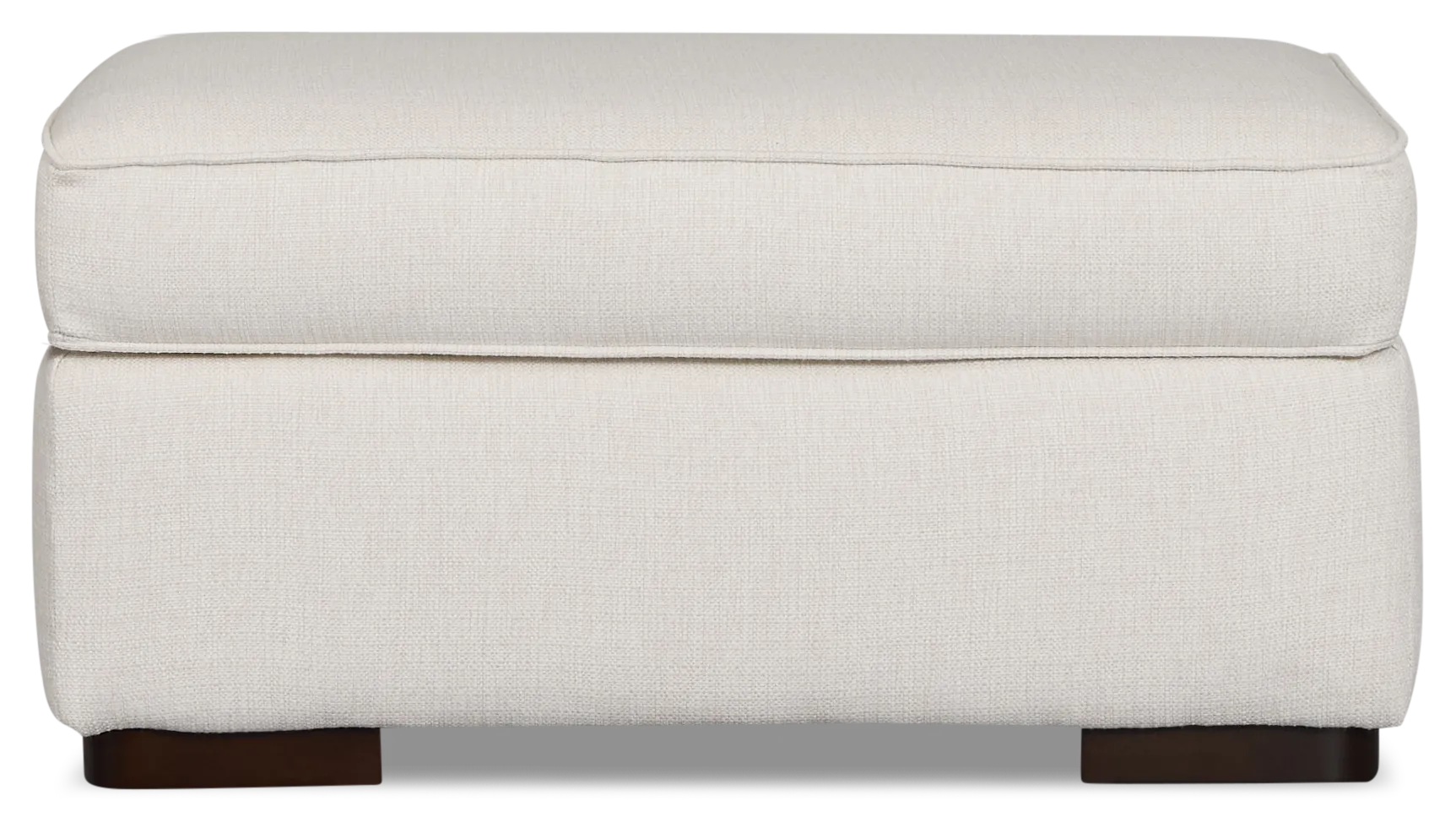 Sinclair Light Beige Fabric Ottoman