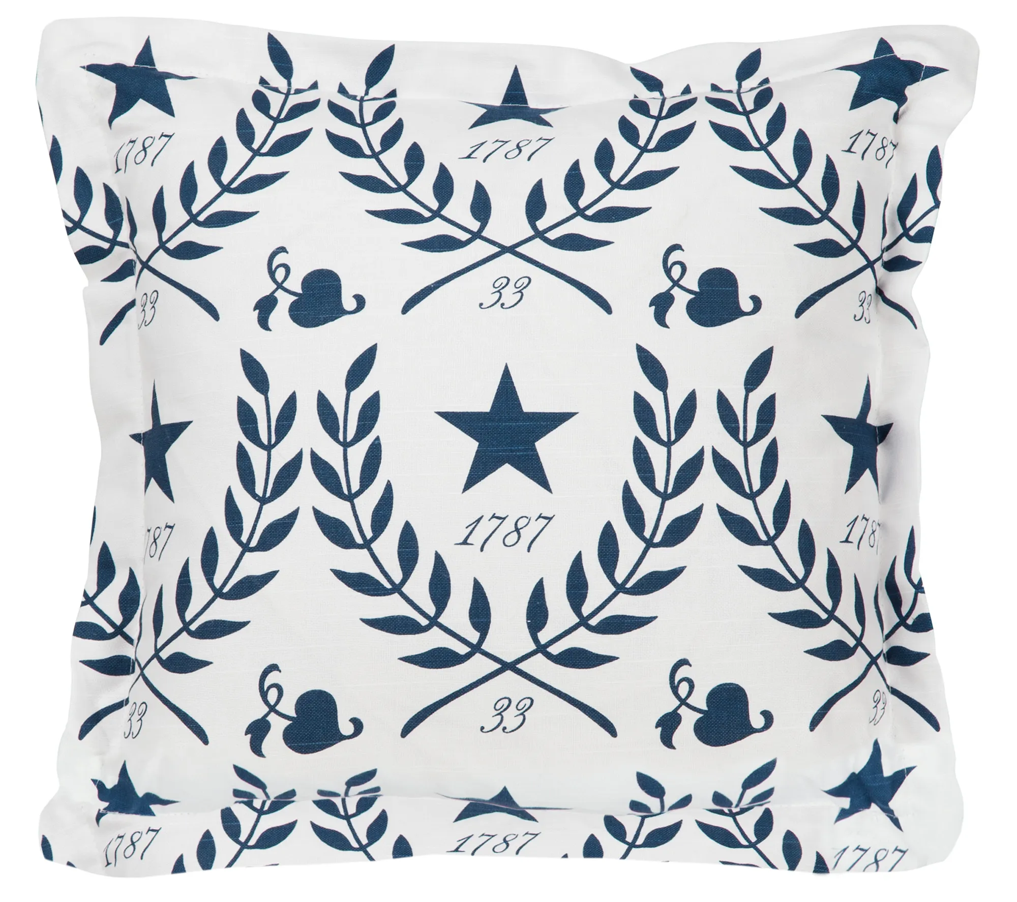 Star Dark Blue Fabric Square Accent Pillow