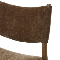 Four Hands Kumo Brown Velvet Upholstered Side Chair