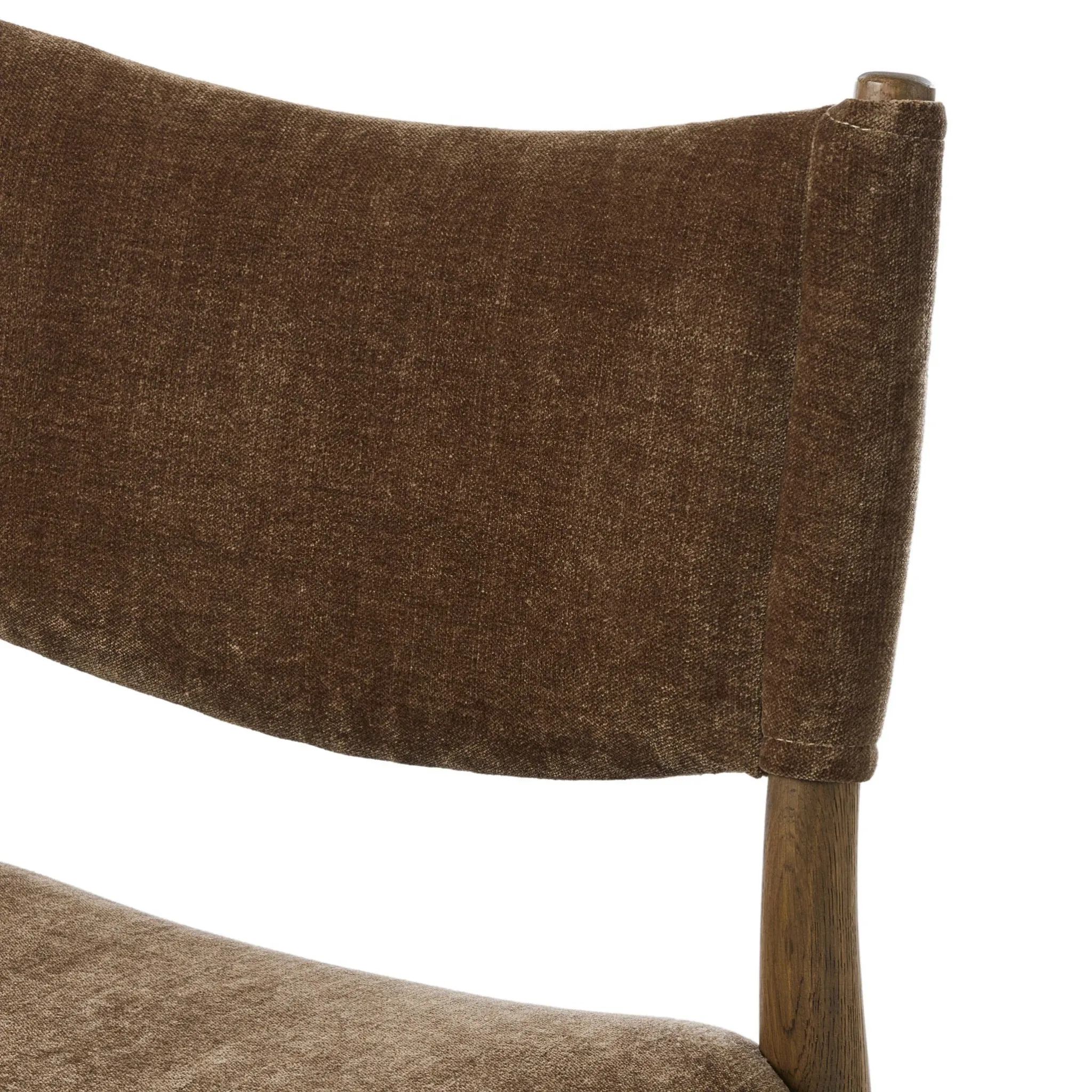Four Hands Kumo Brown Velvet Upholstered Side Chair
