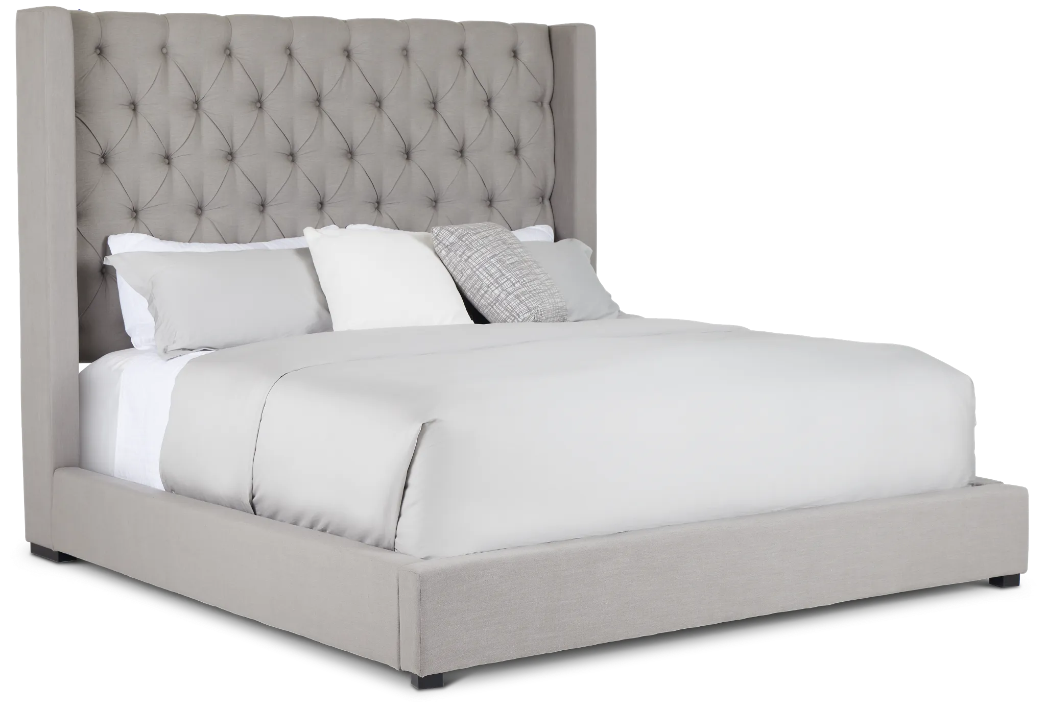 Lacey Gray Uph Platform Bed