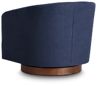 Paloma Dark Blue Micro Swivel Accent Chair