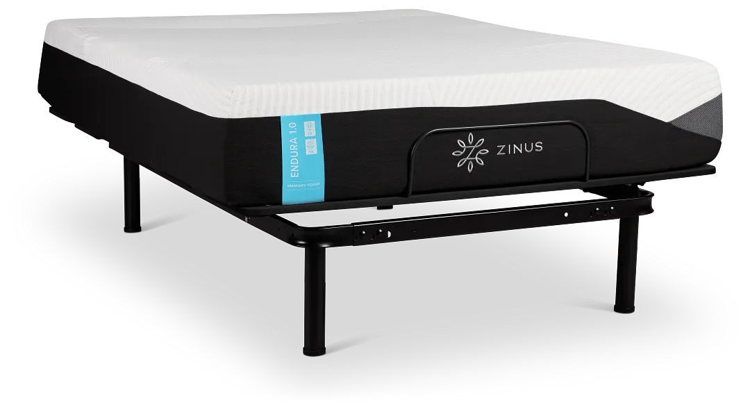 Zinus Endura 1.0 Firm Slat Adjustable Mattress Set