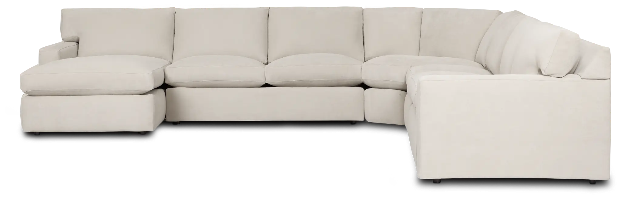 Hudson Gray Fabric Medium Left Chaise Wedge Sectional Hudson Gray Fabric Medium Left Chaise Wedge Sectional