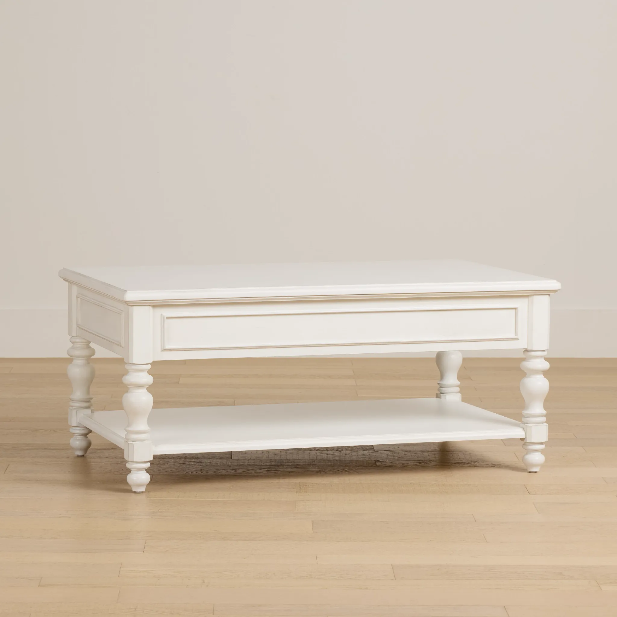 Savannah Ivory Storage Rectangular Coffee Table