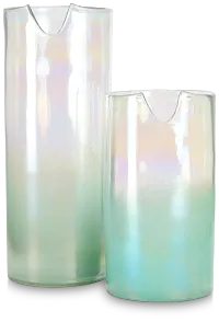 Cyra Teal Large Vase