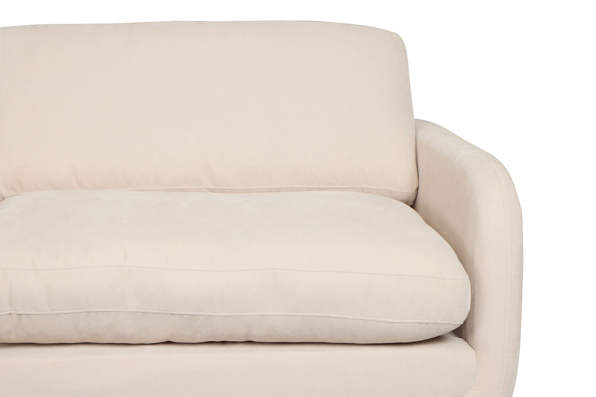 Jules Ivory Velvet 5-piece Modular Sectional