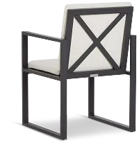 Linear Dark Gray White Aluminum Arm Chair