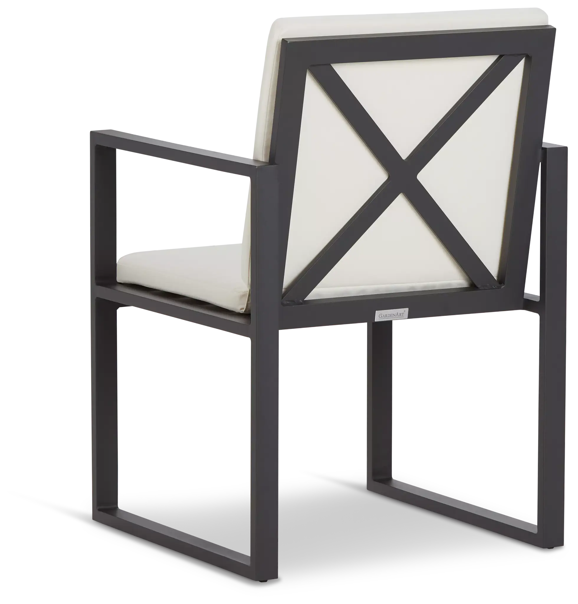 Linear Dark Gray White Aluminum Arm Chair Linear Dark Gray White Aluminum Arm Chair
