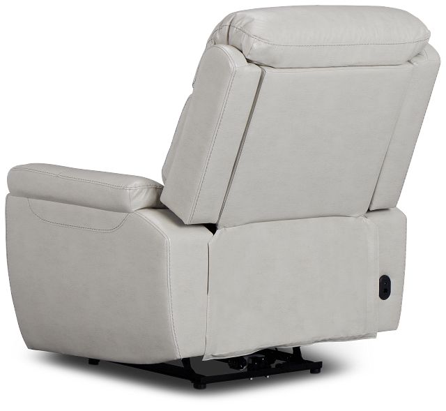 Toby2 Light Gray Micro Power Recliner With Power Headrest