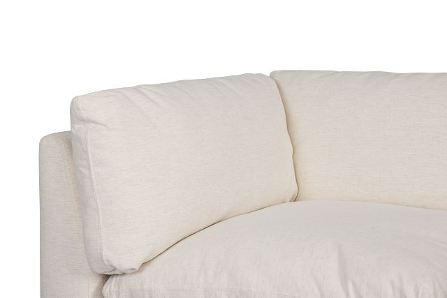 Serena White Fabric Corner Chair