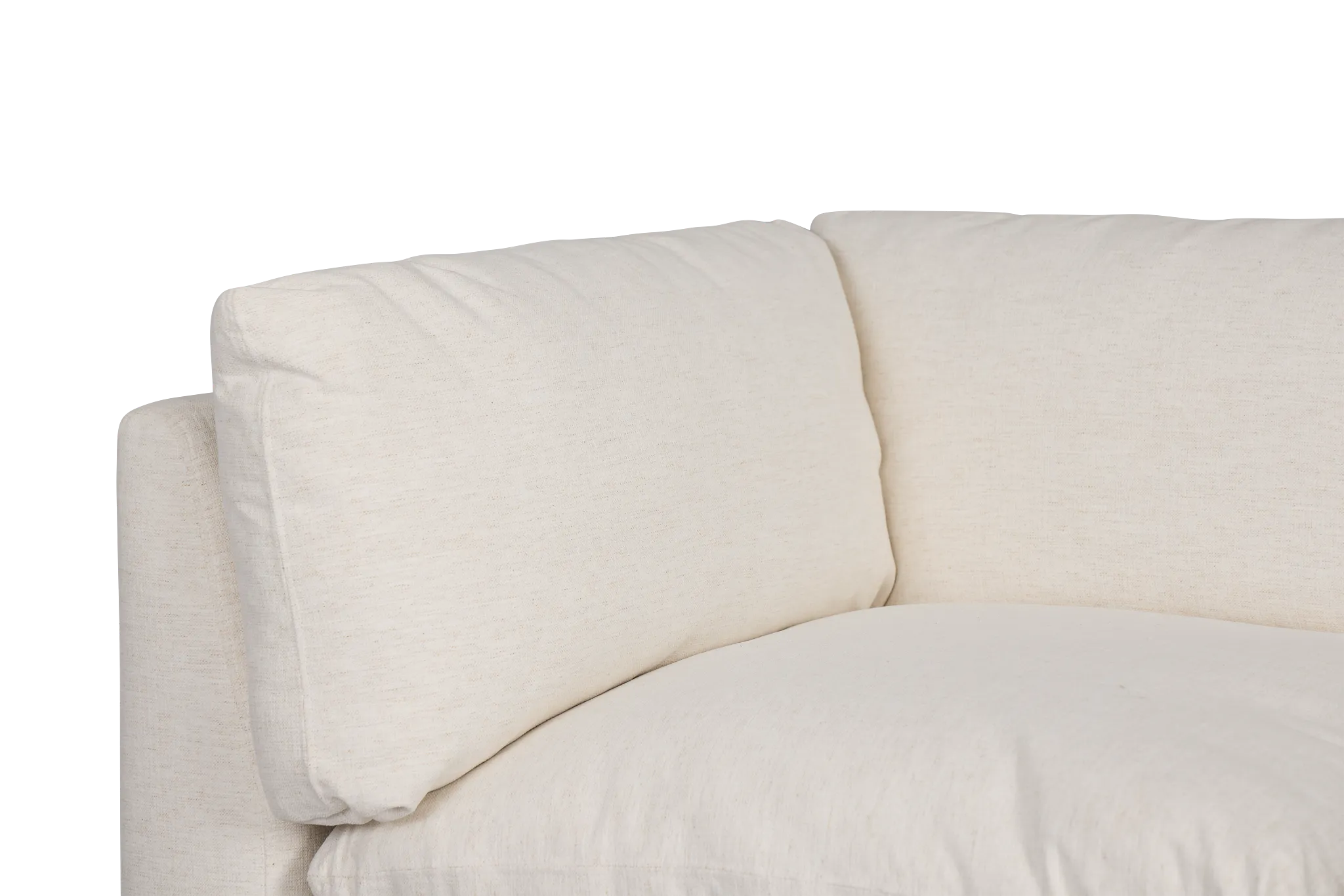 Serena White Fabric Corner Chair