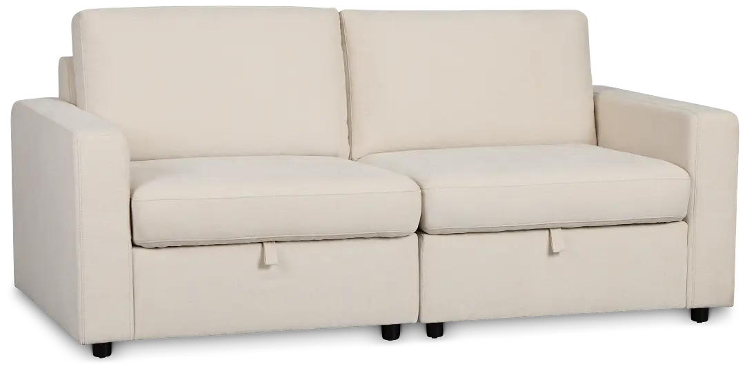 Addie Beige Fabric 2-piece Modular Storage Sofa Addie Beige Fabric 2-piece Modular Storage Sofa