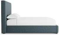 Gayton Elavation Dark Blue 54" Upholstered Platform Bed