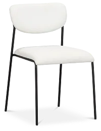 Lynden White Metal Upholstered Side Chair