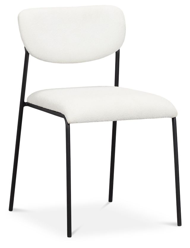 Lynden White Metal Upholstered Side Chair