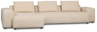 Cleo Beige Fabric Left Chaise Sectional