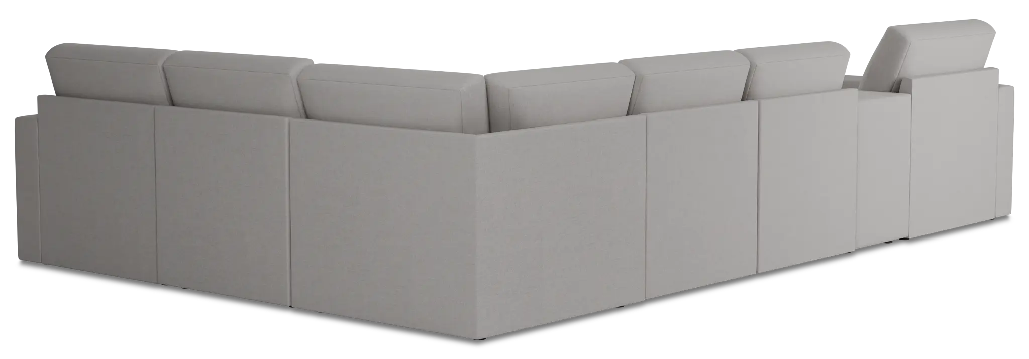 Citymod Light Gray Fabric Large Left Chaise Sectional With Storage Console Citymod Light Gray Fabric Large Left Chaise Sectional With Storage Console