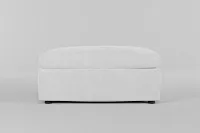 Destin Peyton White Fabric Cocktail Ottoman