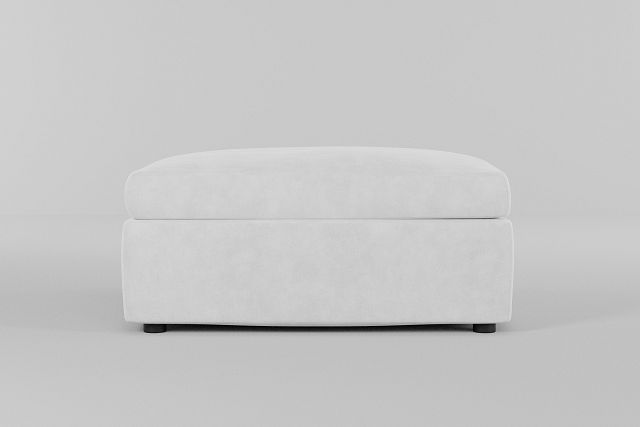 Destin Peyton White Fabric Cocktail Ottoman
