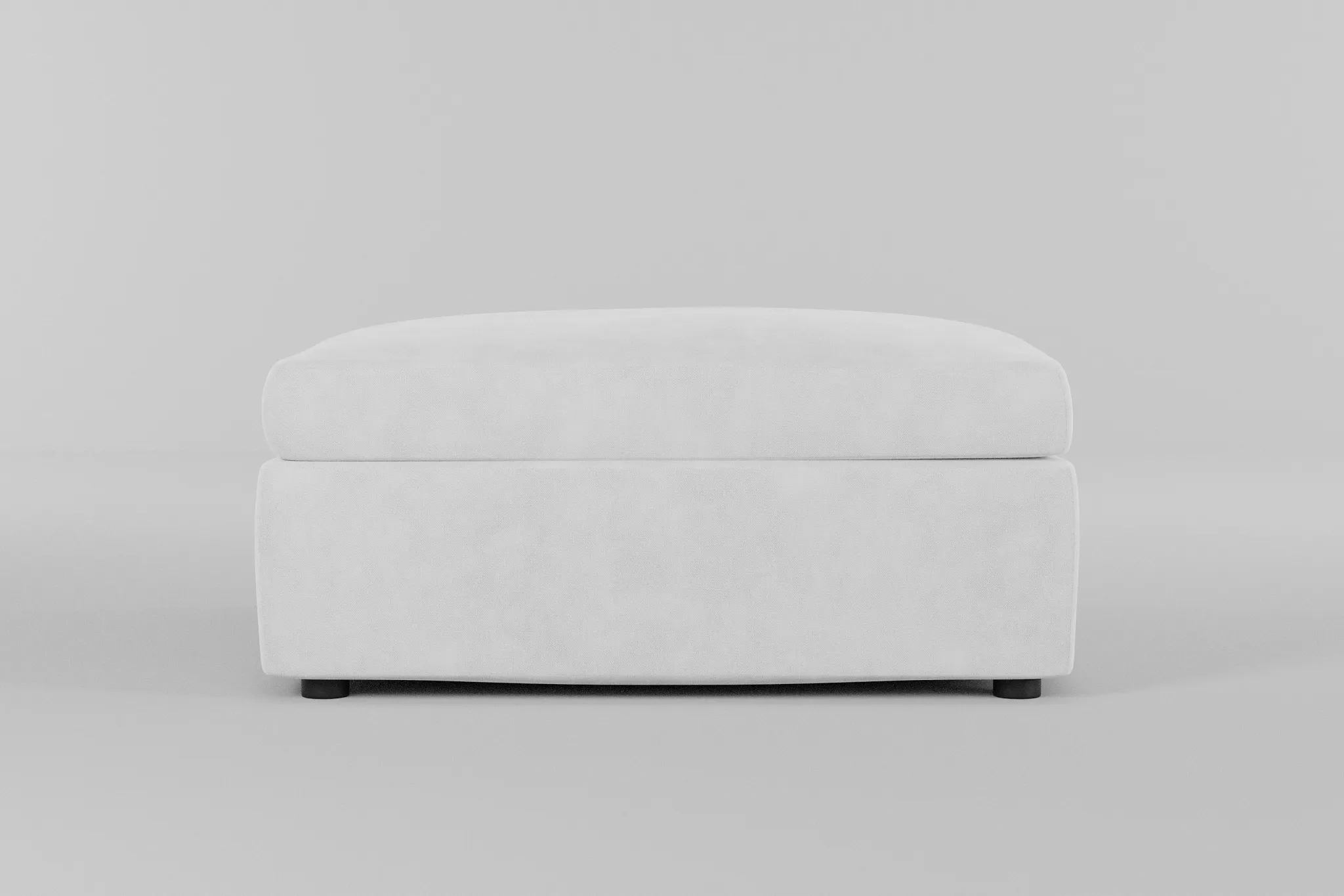 Destin Peyton White Fabric Cocktail Ottoman