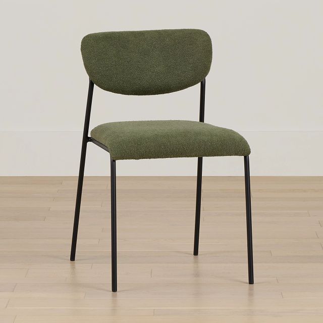 Lynden Green Metal Upholstered Side Chair