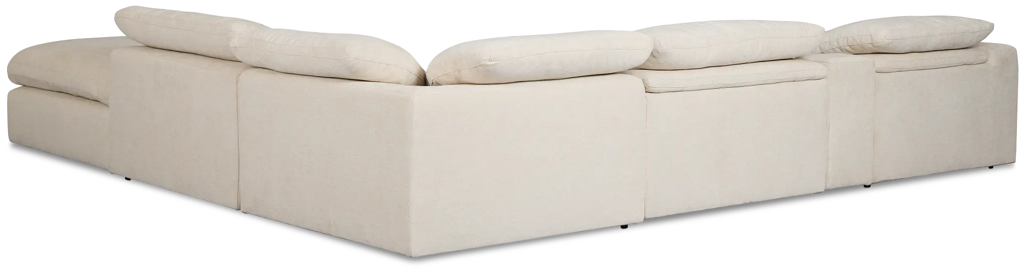 Drift Light Beige Fabric Large Dual Power Right Bumper Sectional Drift Light Beige Fabric Large Dual Power Right Bumper Sectional