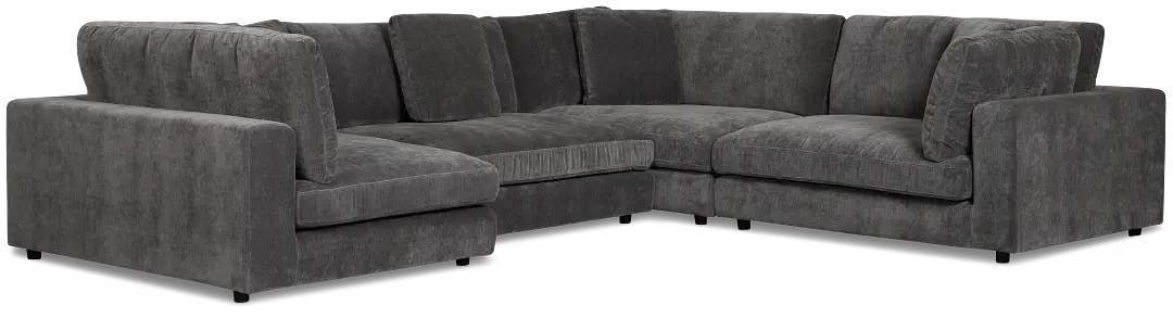 Lounge Dark Gray Fabric Medium Left Chaise Sectional Lounge Dark Gray Fabric Medium Left Chaise Sectional