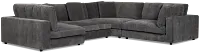 Lounge Dark Gray Fabric Medium Left Chaise Sectional