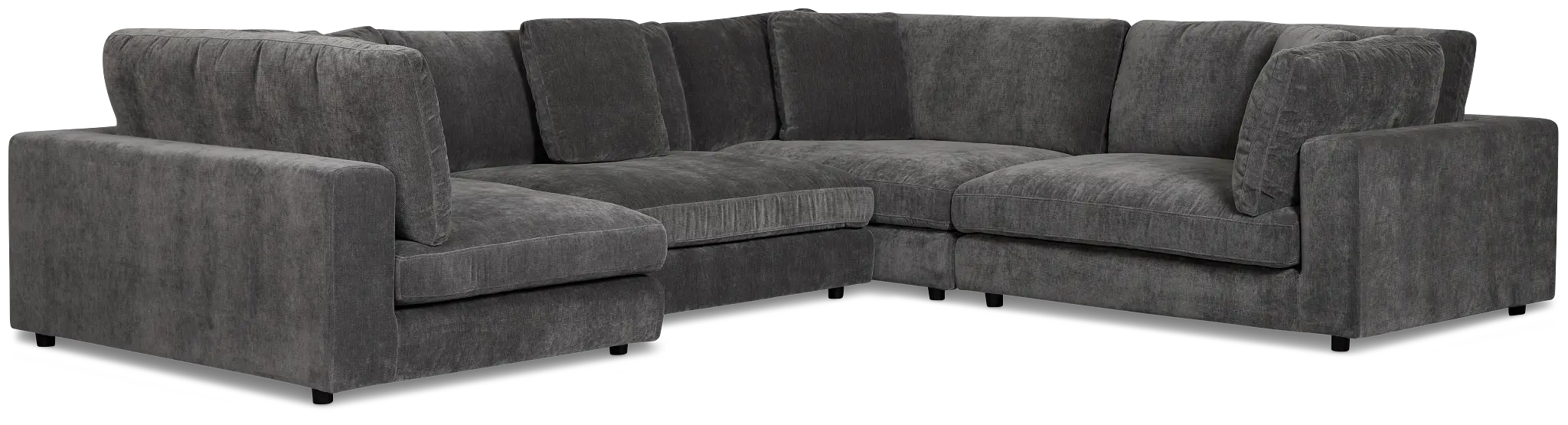 Lounge Dark Gray Fabric Medium Left Chaise Sectional Lounge Dark Gray Fabric Medium Left Chaise Sectional