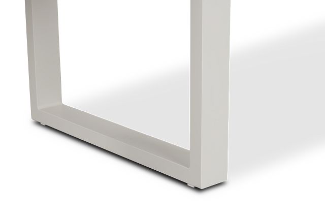 Linear White Aluminum End Table