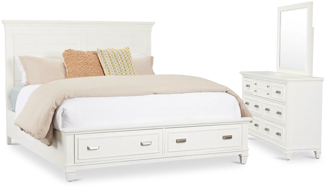 Cape Cod Ivory Panel Storage Bedroom