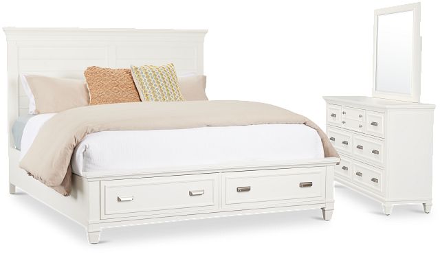 Cape Cod Ivory Panel Storage Bedroom